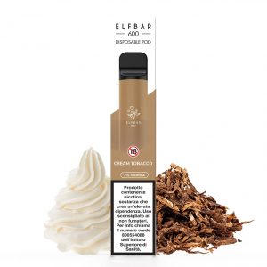 Disposable Usa e Getta Elfbar Cream Tobacco 600 Puff 20mg