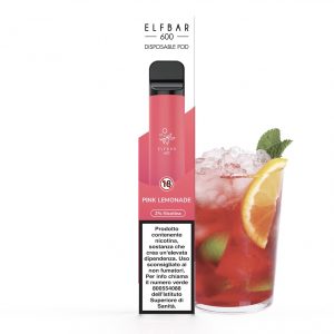 Disposable Usa e Getta Elfbar Pink Lemonade 600 Puff 20mg