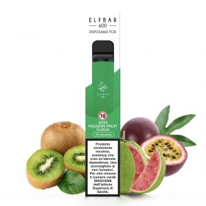 Disposable Usa e Getta Elfbar Kiwi Guava Passion Fruit 600 Puff 20mg